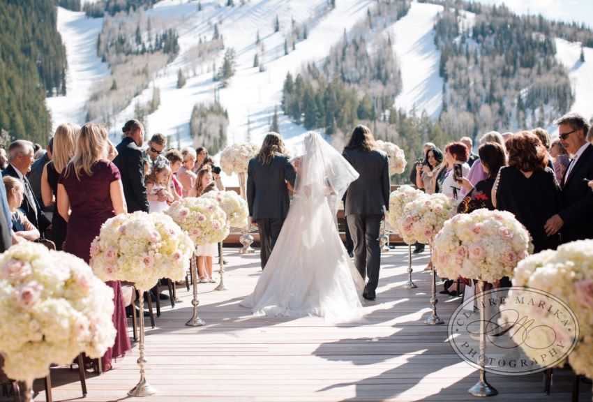 Flagstaff Mountain Deck Wedding Ceremony Stein Eriksen Lodge Park City Wedding Planner Shellie Ferrer Events
